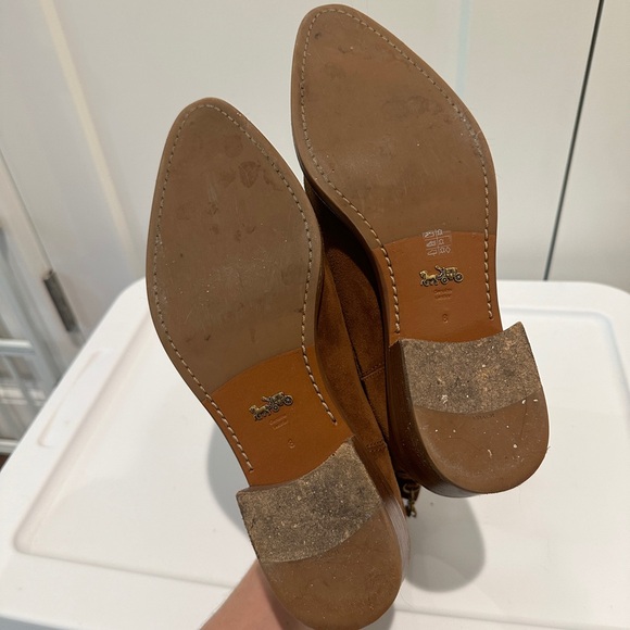 Coach Bowery Suede Chelsea Boots in Cognac - Picture 5 of 7